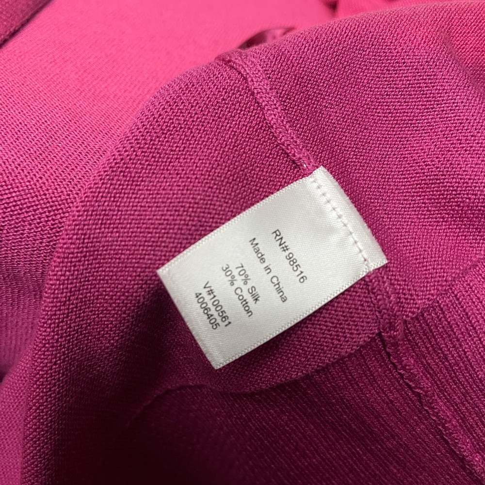 Beautiful Fuchsia Coldwater Creek Open light weight Jacket/ Cardigan.